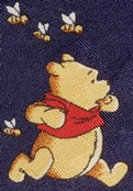 Pooh chased by swarm of bees Winnie the Pooh necktie Tie ties neckwear ties tye neckwears