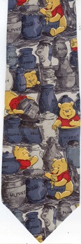 winnie the pooh heat valentine hunny honey necktie Tie ties neckwear ties tye neckwears