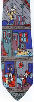 Mickey Mouse at home house cartoon comic strip walt disney tie tie necktie