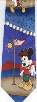 Mickey Mouse airplane parachute cartoon comic strip walt disney tie tie necktie