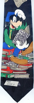Mickey Mouse reading books bookshelf cartoon comic strip walt disney tie tie necktie