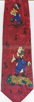 financial money mickey mouse uncle scrooge pile of money Disney Tie necktie