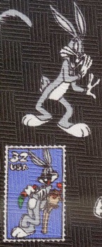 bugs bunny postage stamps looney toons tunes Classic tie cartoon comic strip tie tie necktie