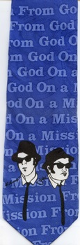 blues Brothers on A Mission from God logo Design Tie necktie