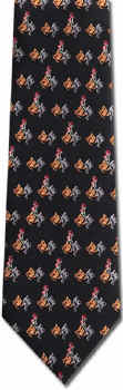 Theatre Stage with actors and audience necktie tie