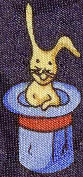 Magic magician's rabbit bunny top hat magician tie Necktie