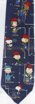 Kids At Work Peanuts comic strip charlie brown snoopy tie Necktie