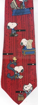 Peanuts comic strip charlie brown snoopy tie Necktie
