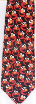 Elmo head all over pattern Sesame Street tie Necktie