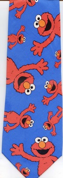 Elmo big and small near and far Sesame Street tie Necktie