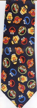  colorful Sesame Street characters tie Necktie