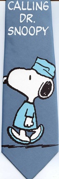 Medicine Doctor CALLING DR. SNOOPY PEANUTS tie