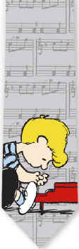 PLAY IT AGAIN SCHROEDER PEANUTS tie