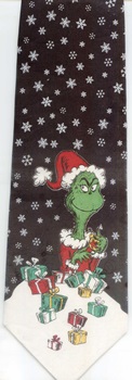 Dr Seuss Grinch cartoon comic strip walt disney tie tie necktie