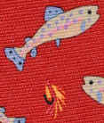 Trout Repeat Tie necktie Wild River trout Scene Tie Freshwater Fish Species Tie novelty conversation necktie silk