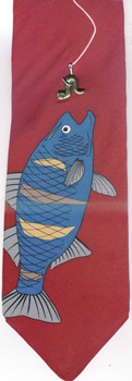 striped bass Tie Freshwater Fish Species Tie novelty conversation necktie silk