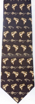striped bass Tie Freshwater Fish Species Tie novelty conversation necktie silk