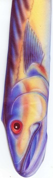 Freshwater Fish Species Designer Tuna Tie necktie polyester fish shaped tie