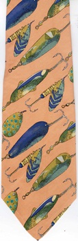 Tied Flies dry fly Tie Trout Repeat Tie necktie Wild River trout Scene Tie Freshwater Fish Species Tie novelty conversation necktie silk