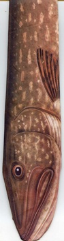 Freshwater Fish Species Northern Pike Tie necktie polyester fish shaped tie