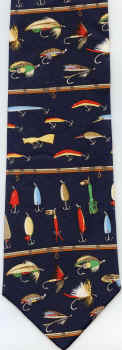 Fishing Lures bobbers antique fishing gear Tie Tied Flies dry fly Tie Trout Repeat Tie necktie Wild River trout Scene Tie Freshwater Fish Species Tie novelty conversation necktie silk
