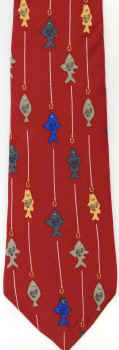 Freshwater Fish Species hook and line Tie necktie silk