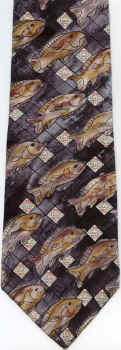 Freshwater Fish Species hook and line Tie necktie silk