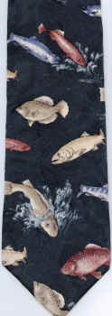 Freshwater Fish Species Tie necktie silk