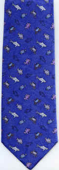 Sharks, fish and crabs Tie