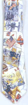 American History Civil War Flag Historical Tie necktie