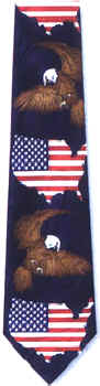 American Flag Tie necktie
