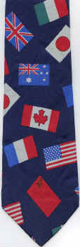 International Flag Flags of the World Tie necktie