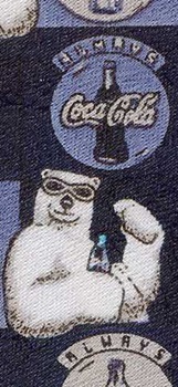 coke Bear and Logo Boxes Coca Cola bottle caps  necktie Tie