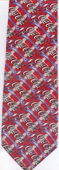 Coke coca cola logo script diagonal necktie Tie