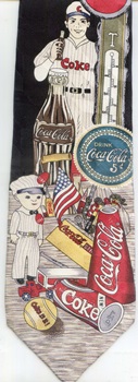 Coke coca cola logo script diagonal necktie Tie