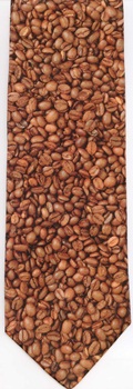 Coffee Beans all over Repeat Tie