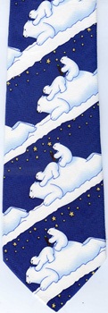 Coke coca cola bottle caps logo polar bear sliding in snow branding  necktie Tie