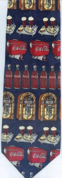 coca cola Juke Boxes and Drive in Food coke Tie necktie