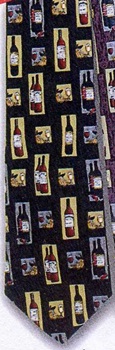 grape bunch glass wine bottles  Tie necktie