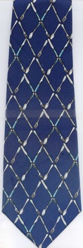 Silverware trellis diamonds tie necktie