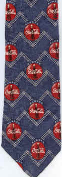 Coca-Cola Coke advertising logo signs and branding labels necktie ties