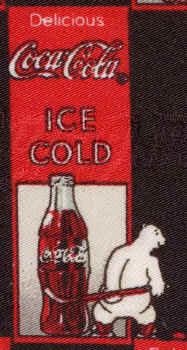 Coke coca cola script logo polar bear playing ice hockey  beanding  necktie Tie