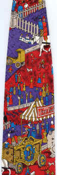 circus parade calliope elephants Coke coca cola Tie necktie