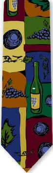 Wine Collage Tie