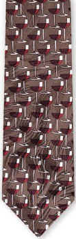 wine glasses red and white Tie necktie
