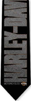 Harley Davidson lettering in cross hatch design