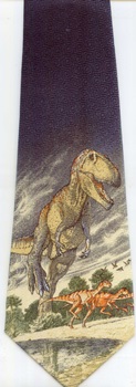T rex Tyrannosaurus rex Dinosaur Species scene necktie Tie