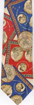 Christopher COLUMBUS DAY map discovery new world tall ship NECKTIE Tie