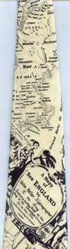 Colonial New England Map American Revolution History Virginia History Necktie Tie ties neckwear ties tye neckwears