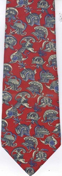 knight necktie horse equine warhorse scene  armored Horse Repeat Tie